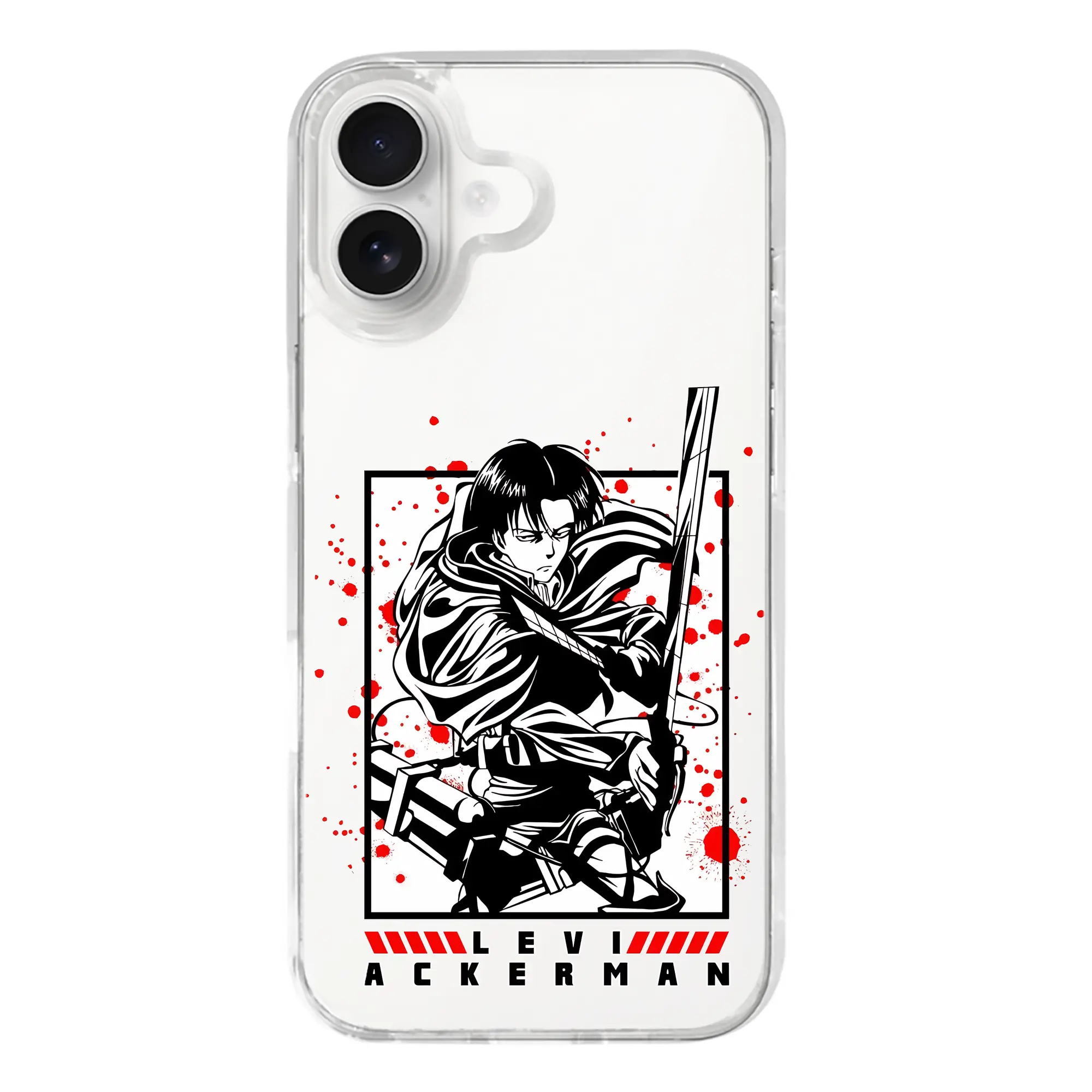 進撃の巨人 グッズ リヴァイ・アッカーマン - iPhone 17シリーズ 透明スマホケース – 薄型・耐衝撃・精密フィット保護カバー